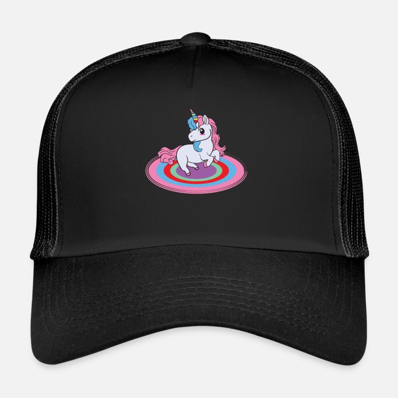 Einhorn Einhörner - Trucker Cap - Schwarz/Schwarz