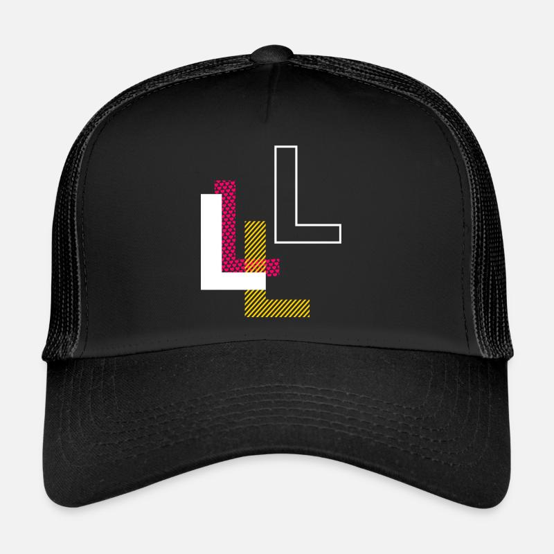 L - initial letter design gifts Trucker Cap