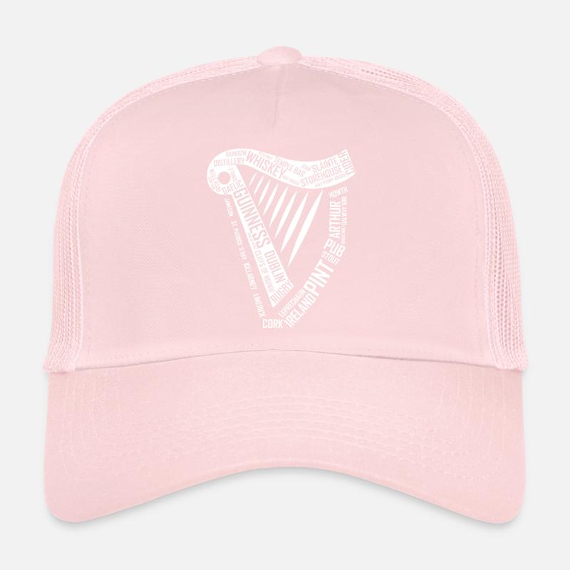 St Patrick's Day Irlande Harp Leprechaun Pint Casquette trucker 