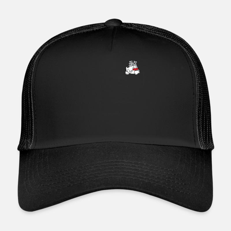Schnauzer Hund in der Tasche Trucker Cap