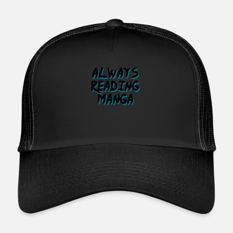 Always Reading Manga - Trucker Cap - Schwarz/Schwarz