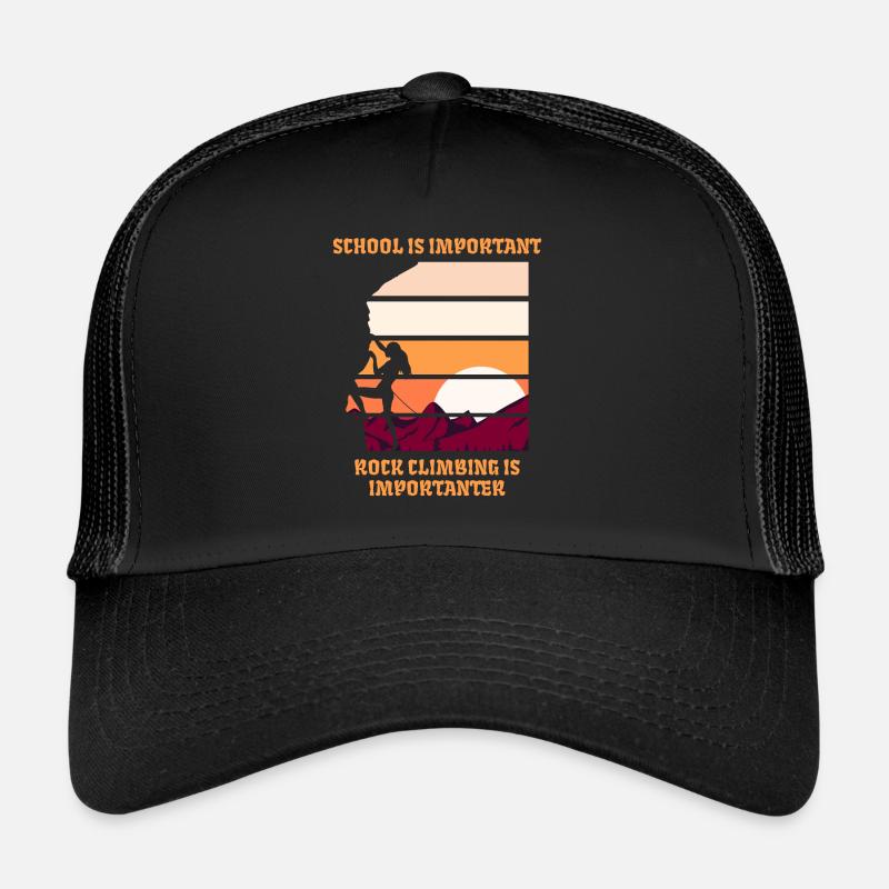 Funny rock climbing Trucker Cap