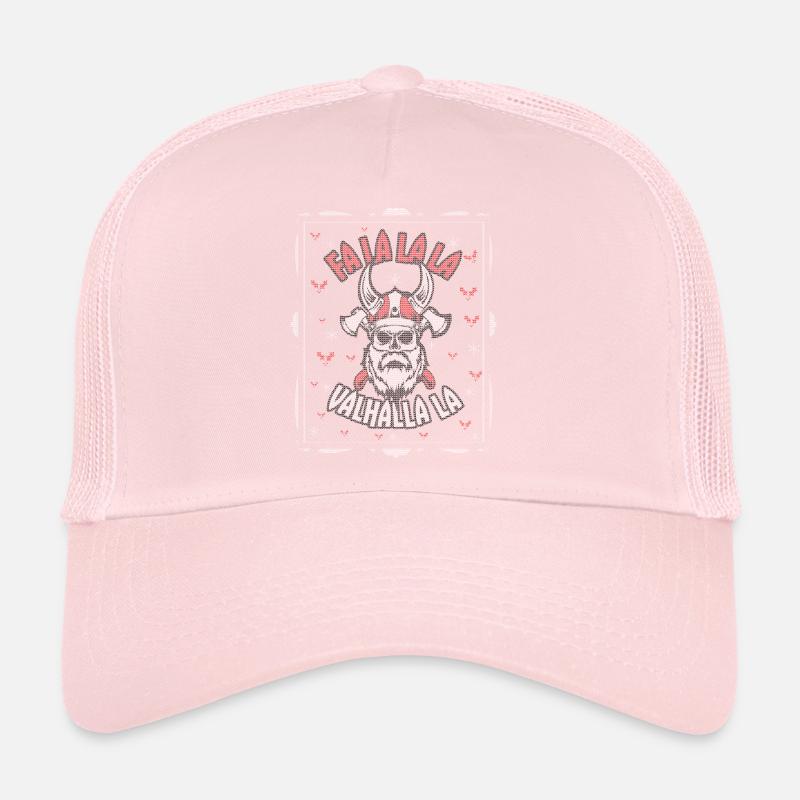 Fa La La La Valhalla Viking Ugly Christmas Trucker Cap