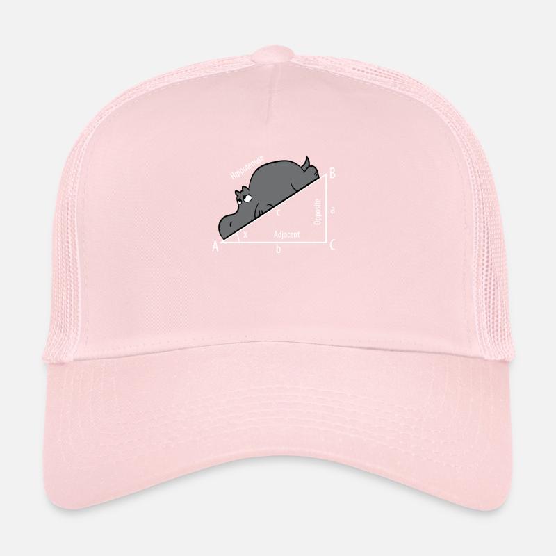 Mathe Pythagore Hypothenuse Hippopotame Casquette trucker 