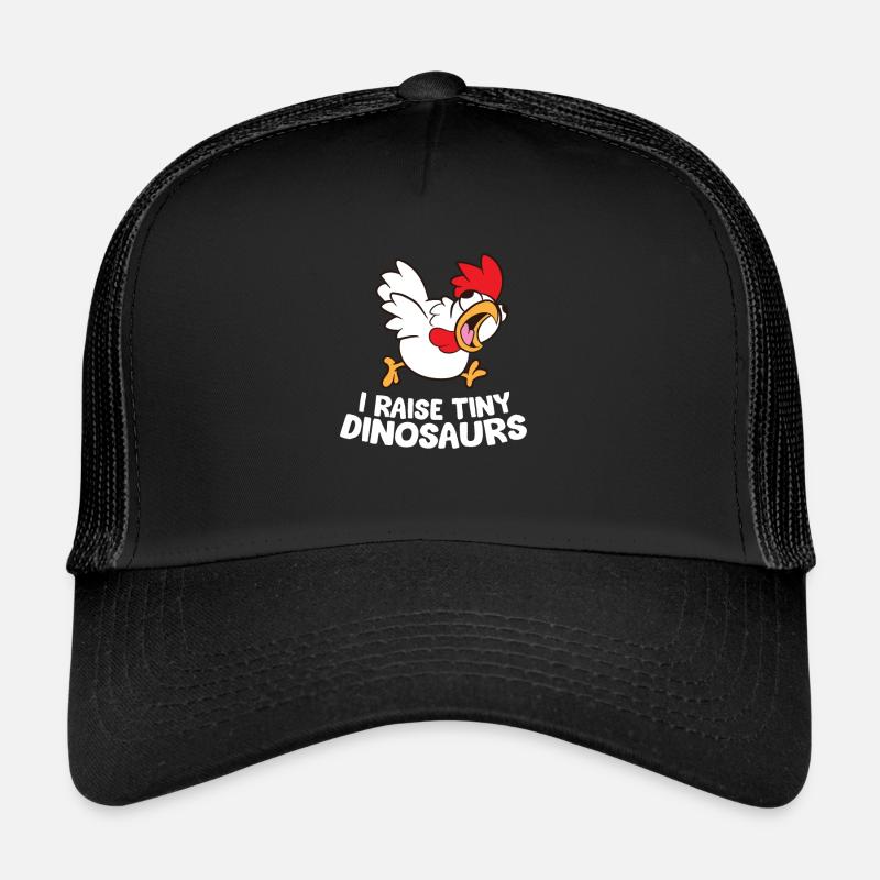 I Raise Tiny Dinosaurs Chicken Farmer Gift Trucker Cap