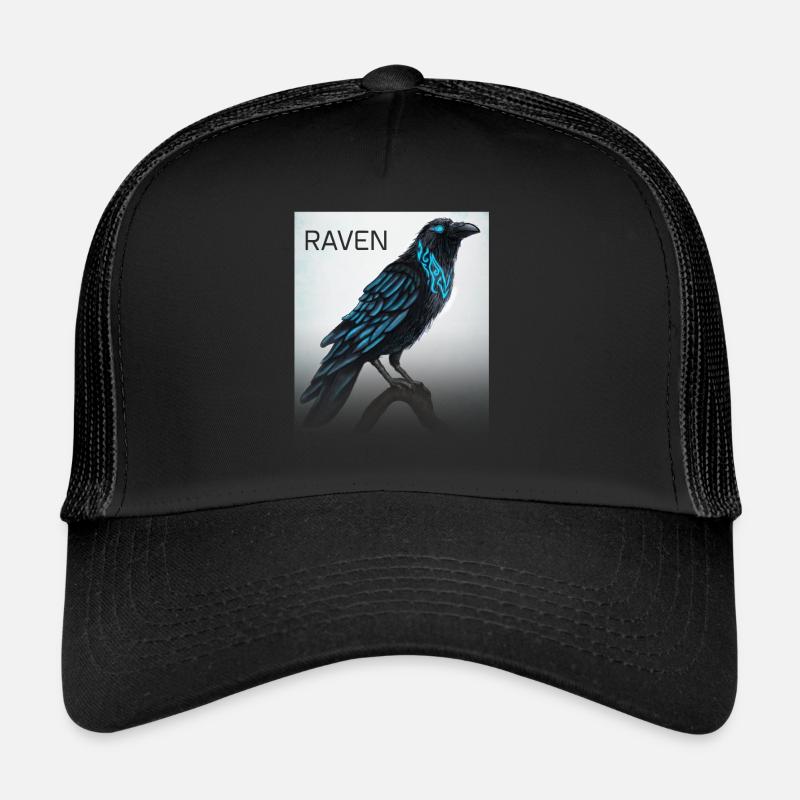 Odin's Raven - Casquette trucker  - noir/noir