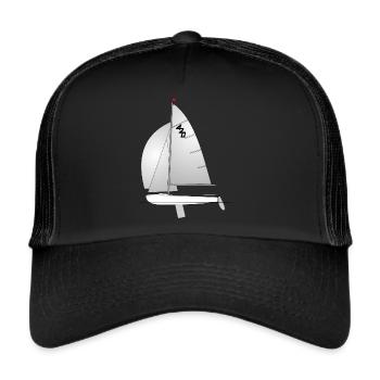 420er Riss - Trucker Cap - Schwarz/Schwarz - Vorne