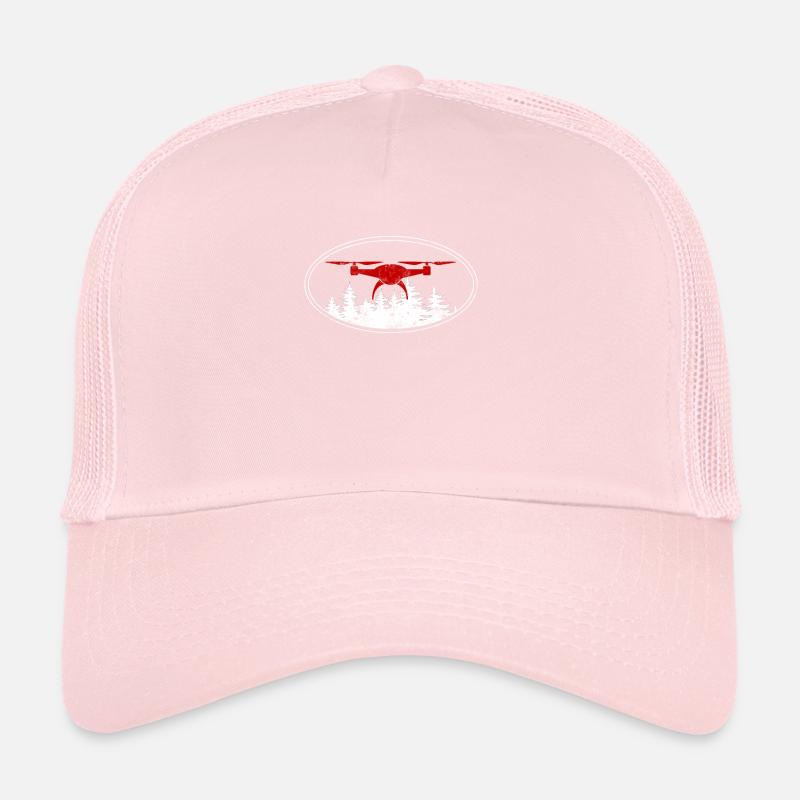 Drone drone logo with forest vintage we Trucker Cap