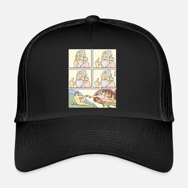4218 StattEva - Casquette trucker  - noir/noir