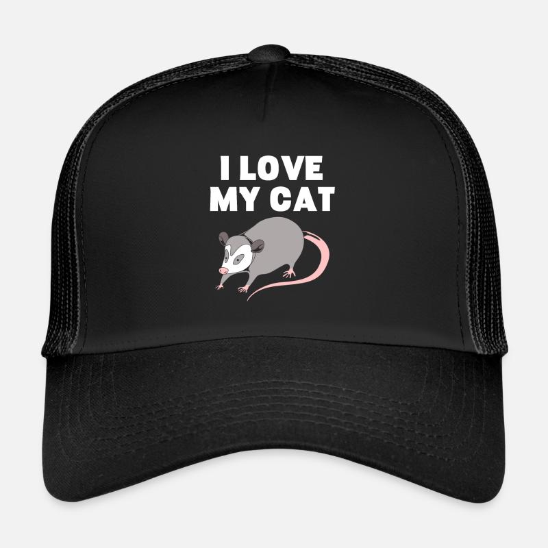 Opossum - Trucker Cap - Schwarz/Schwarz