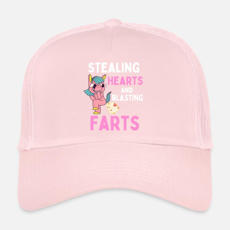 Stealing Hearts And Blasting Farts Kinder Einhorn Trucker Cap