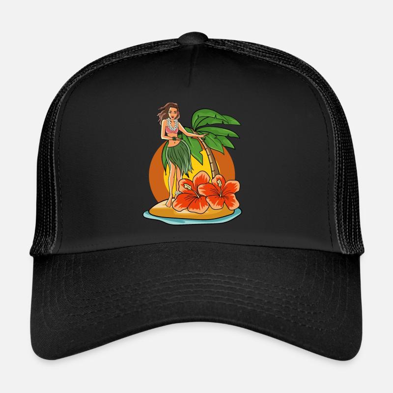 Hawaii Hula Mädchen Trucker Cap