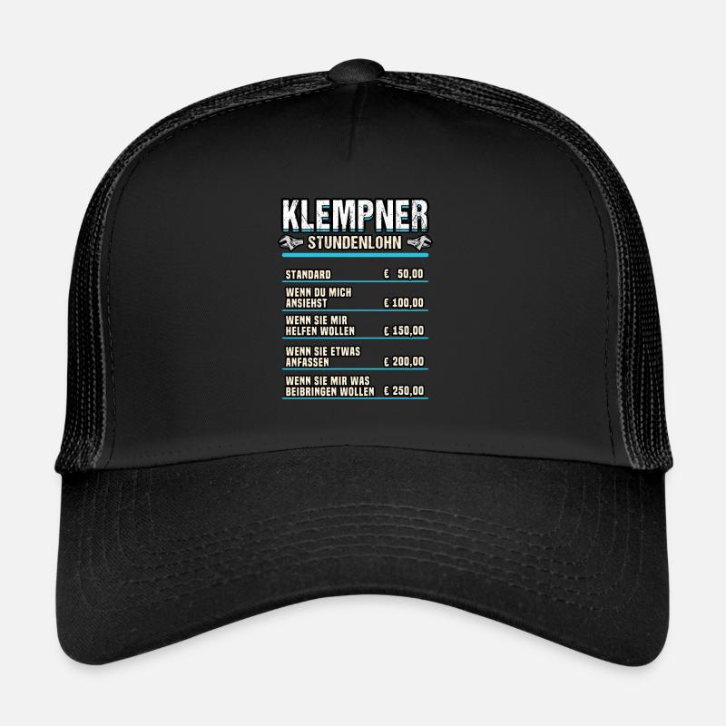 Klempner Handwerker Installateur Spruch Geschenk Trucker Cap