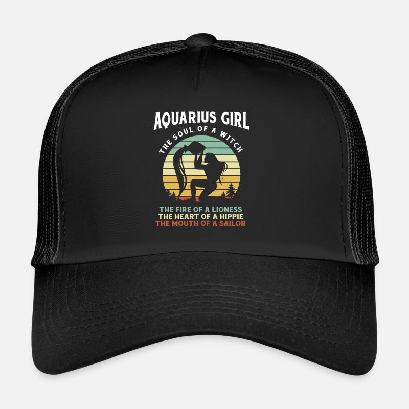 Verseau - Casquette trucker  - noir/noir