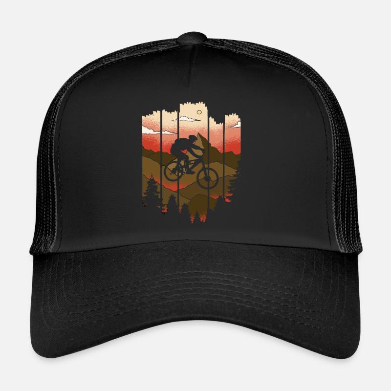 VTT descente VTT VTT - Casquette trucker  - noir/noir