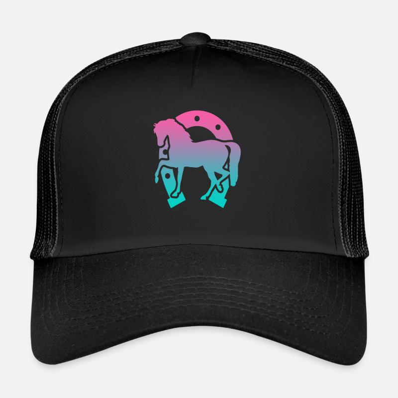 Chevaux cheval équitation fer à cheval Casquette trucker 