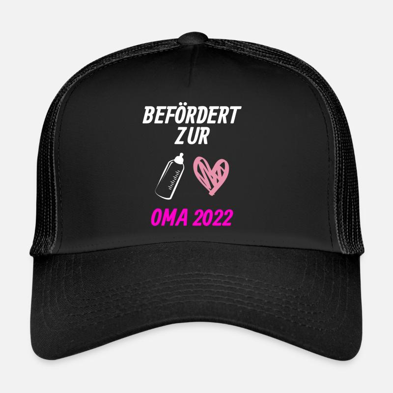 Befördert zur Oma 2022 Großmutter Geschenk - Trucker Cap - Schwarz/Schwarz