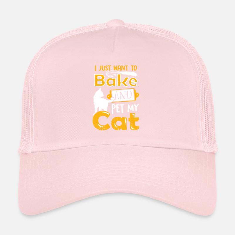 Backen Bäcker Katze Katzenhalter Geschenk Trucker Cap