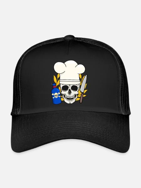 Poison Horror Kitchen Halloween Chef - Trucker Cap - black/black - Front