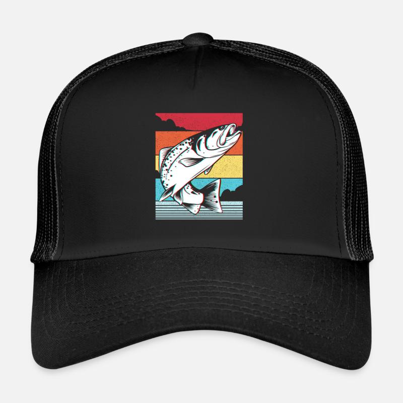Fische Hecht Karpfen - Trucker Cap - Schwarz/Schwarz