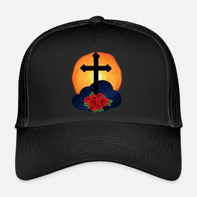 Die Death Cross Resurrection Beyond Jesus Trucker Cap