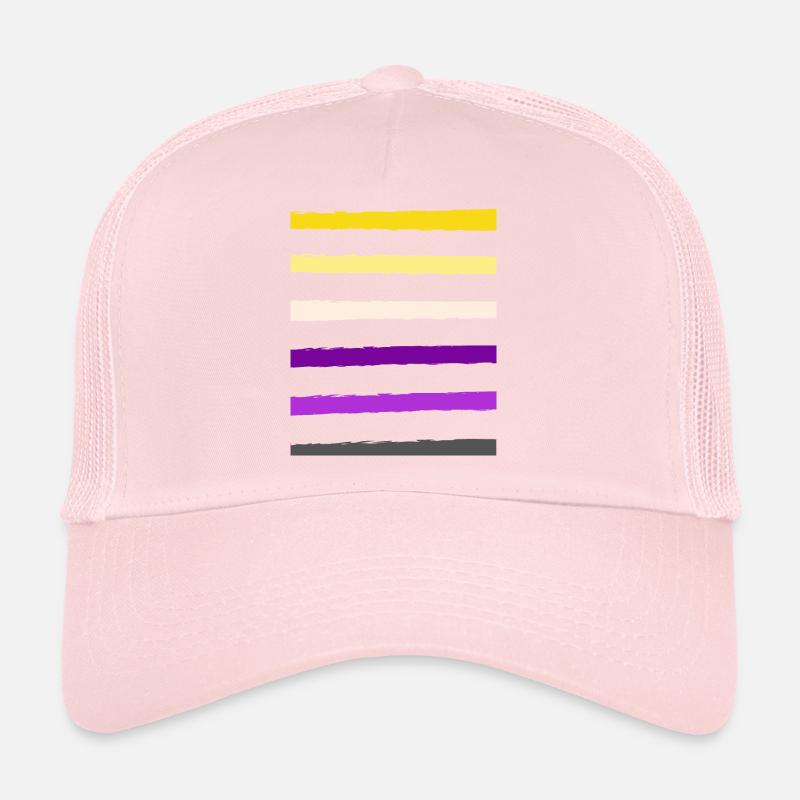 non binary stripe Trucker Cap