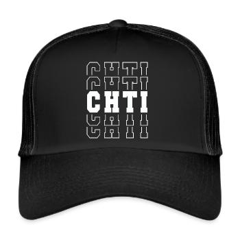 Ch'ti cadeau fierté humour chti homme femme - Casquette trucker  - noir/noir - Devant