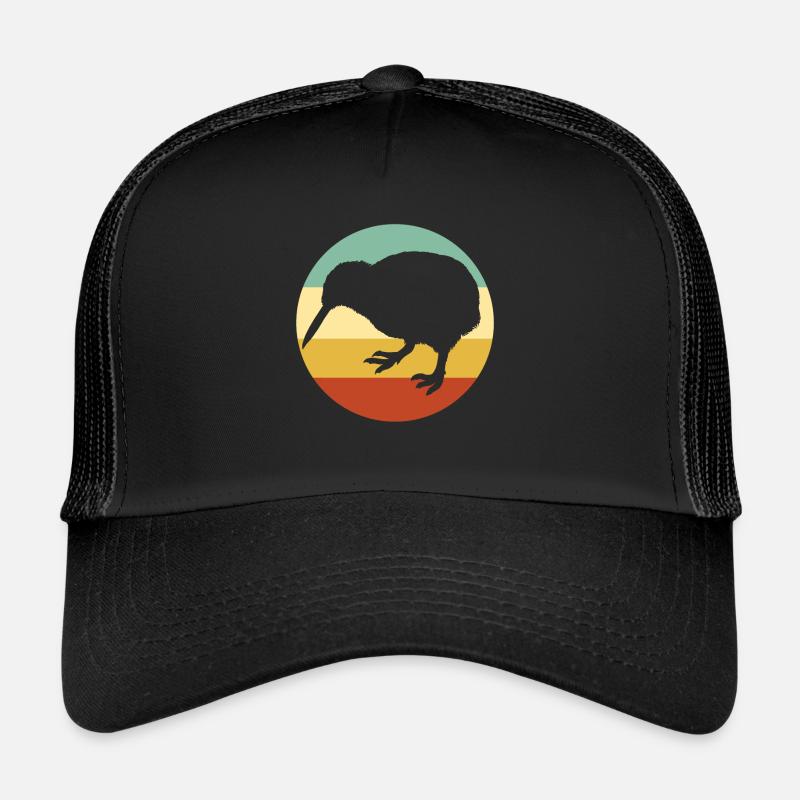 kiwi-vogel Kiwi Vogel - Trucker Cap - Schwarz/Schwarz