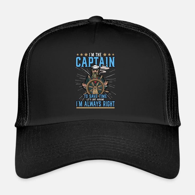 Captain Ship Boat Sailing Harbor Tour Profession Trucker Cap