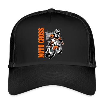 Kinder Motocross - KIDS MX - Trucker Cap - black/black - Front