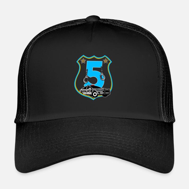 Ich bin schon 5 | 5. Geburtstag Polizei Jungen Trucker Cap
