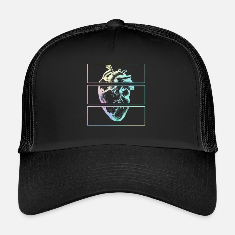 Heart Human Anatomy Emo Pastel Goth Trucker Cap