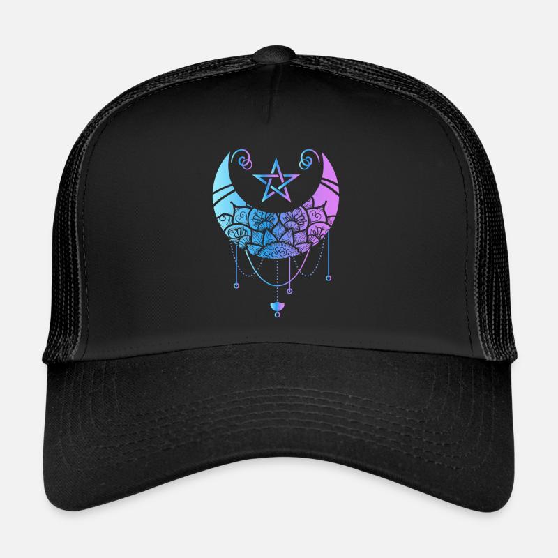 Pastel Gothic Lune Satan Lune Witchy Casquette trucker 