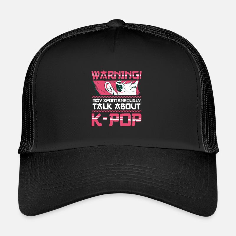 K-Pop - Casquette trucker  - noir/noir