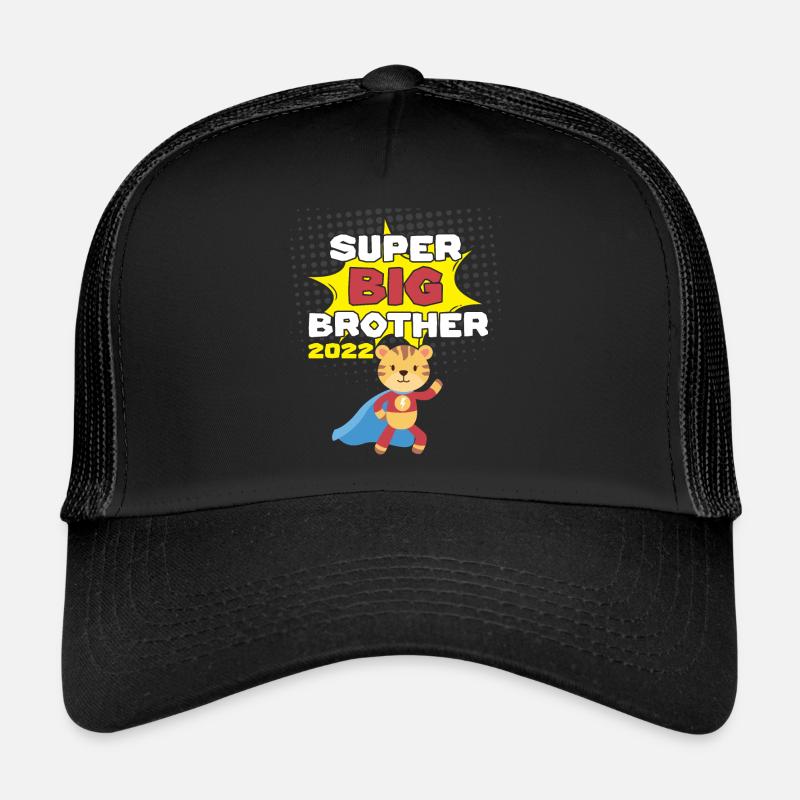 Super Großer Bruder Superheld 2022 - Trucker Cap - Schwarz/Schwarz