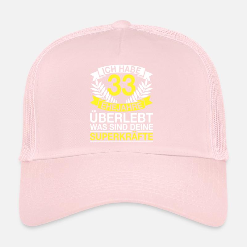 33 Ehejahre Überlebt 33 Hochzeitstag Geschenk Trucker Cap