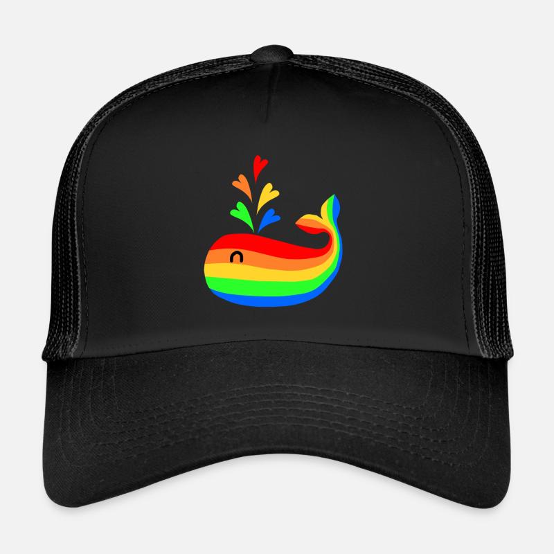 Regenbogen Wal süß Wallfisch Kinder Geschenk Trucker Cap