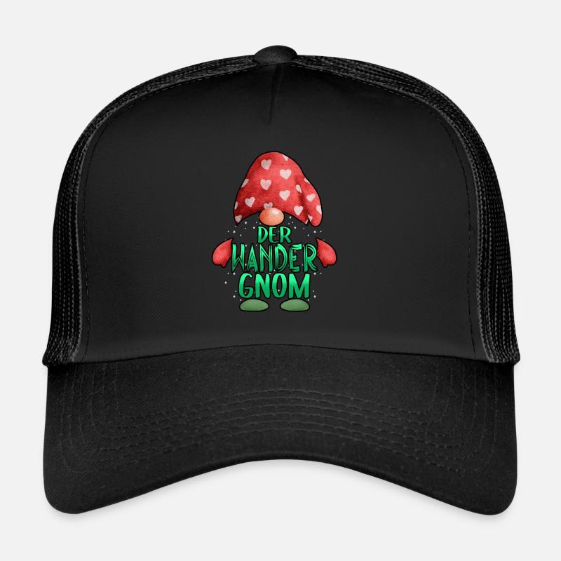Wandern Wanderer Der Wander Gnom - Trucker Cap - Schwarz/Schwarz