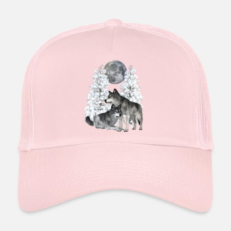 Wolf, Wölfe im Winter Trucker Cap