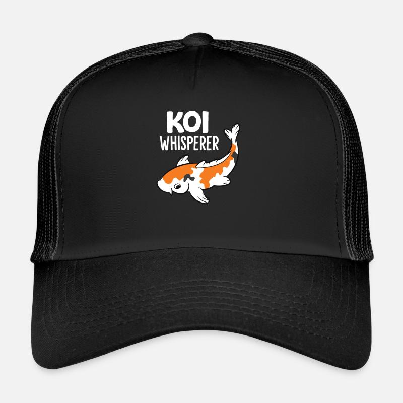 Koi-Flüsterer Aquarium Japanische Koi - Trucker Cap - Schwarz/Schwarz