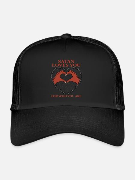 Satan Loves You For Who You Are Grunge Aesthetic - Trucker Cap - black/black - Front