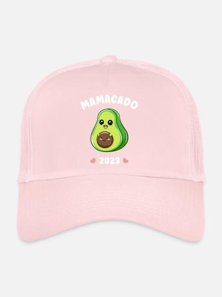 Mamacado 2023 Avocado Pregnancy Pregnant - Trucker Cap - pale pink - Front