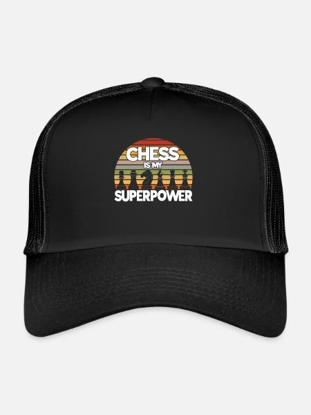 Chess Player Gift Chess Club Chess - Trucker Cap - black/black - Front