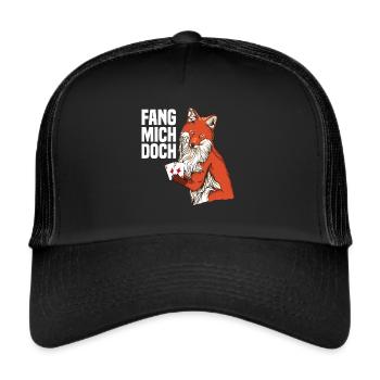 Schafkopf Skat Kartenspiel | Doppelkopf - Trucker Cap - Schwarz/Schwarz - Vorne