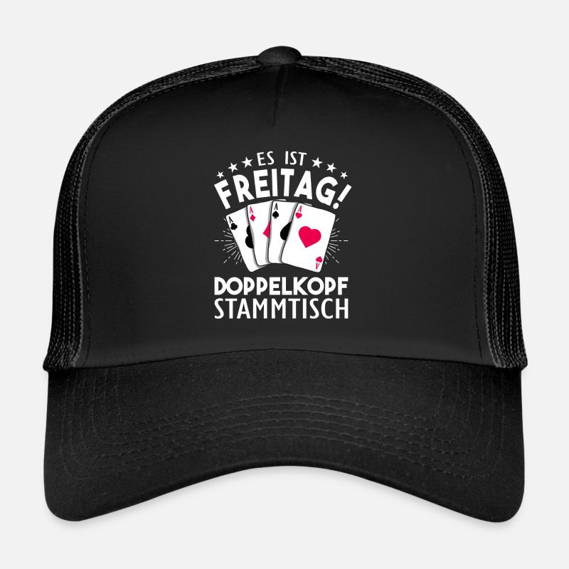 Doppelkopf - Trucker Cap - Schwarz/Schwarz