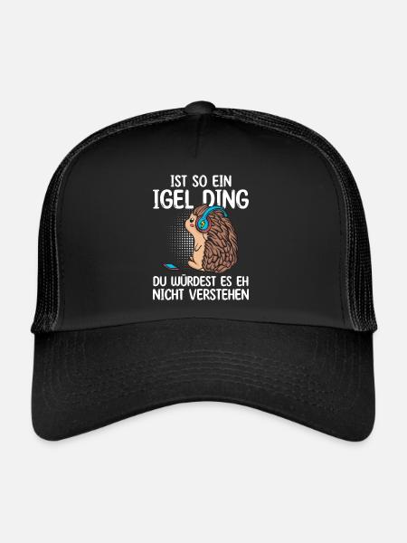 Igel - Trucker Cap - Schwarz/Schwarz