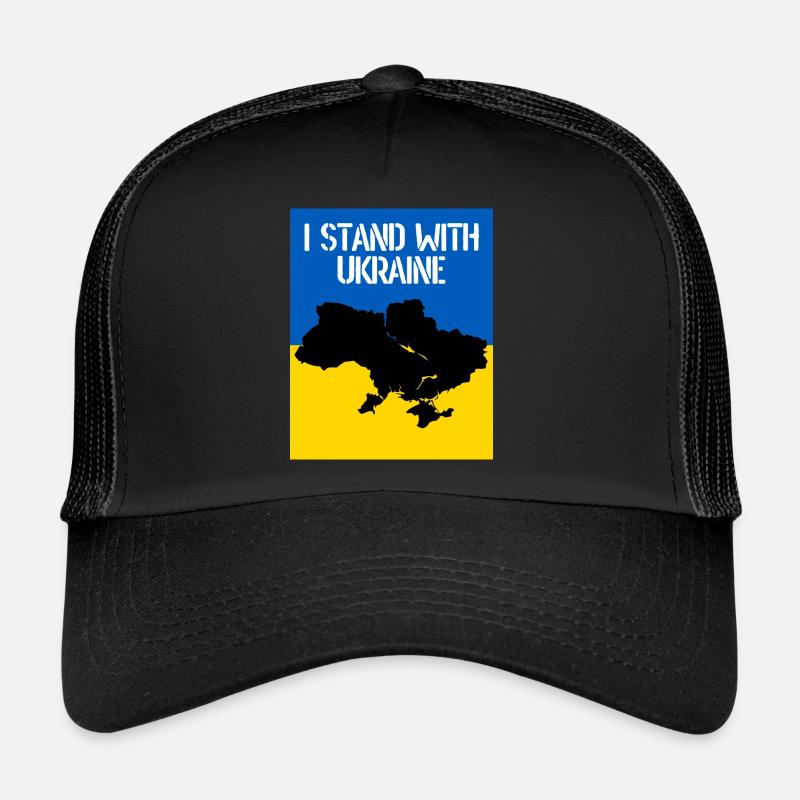 Ukraine - Casquette trucker  - noir/noir