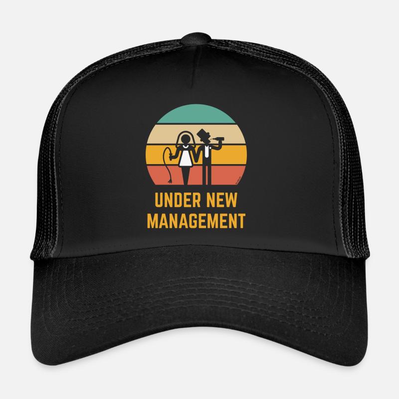 Under ny ledelse (pisk / øl / solnedgang) - Trucker cap - sort/sort
