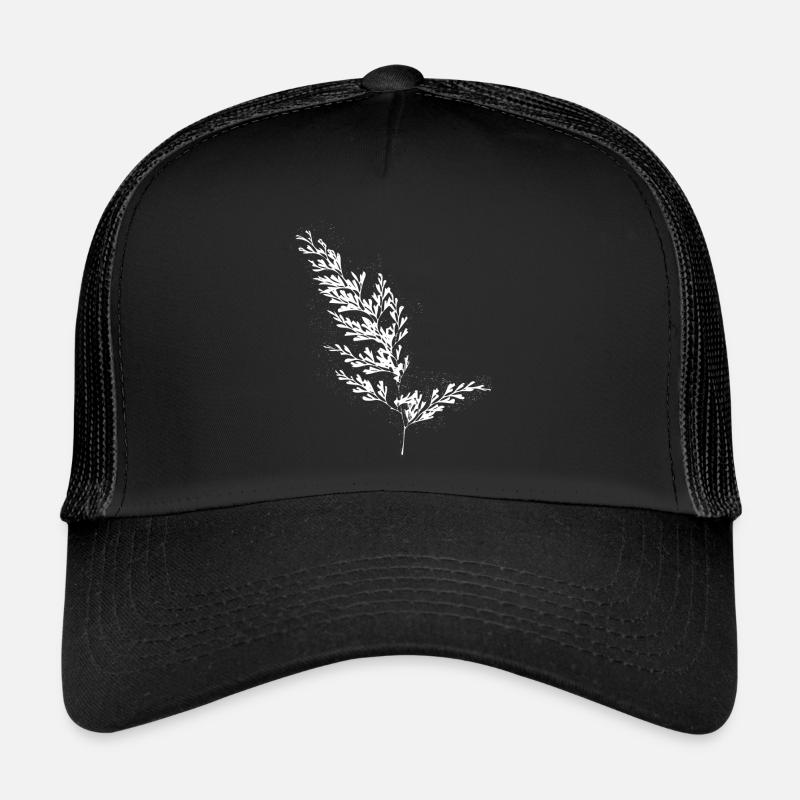 Fern Leaf - Trucker Cap - black/black