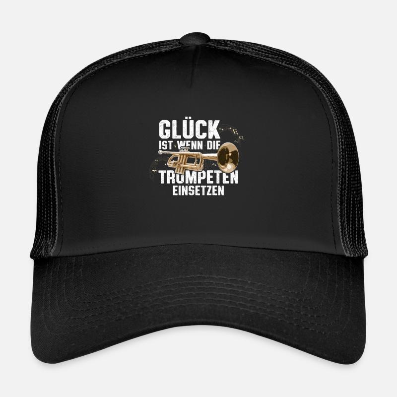 Trompete - Trucker Cap - Schwarz/Schwarz